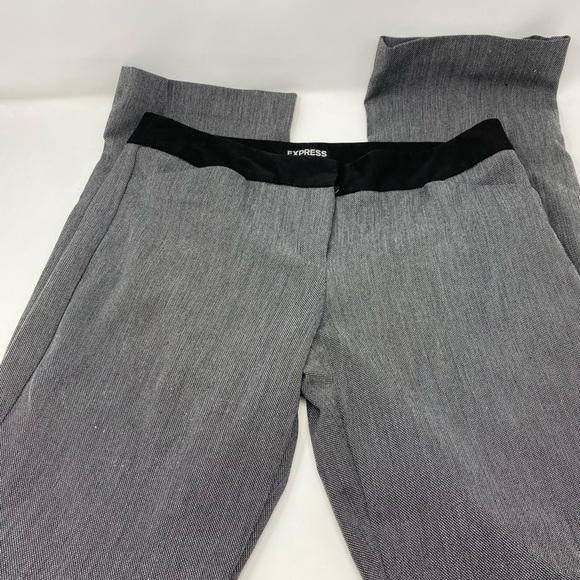 Women’s Express Editor Gray and Black Pants Size 4R - Picture 3 of 13